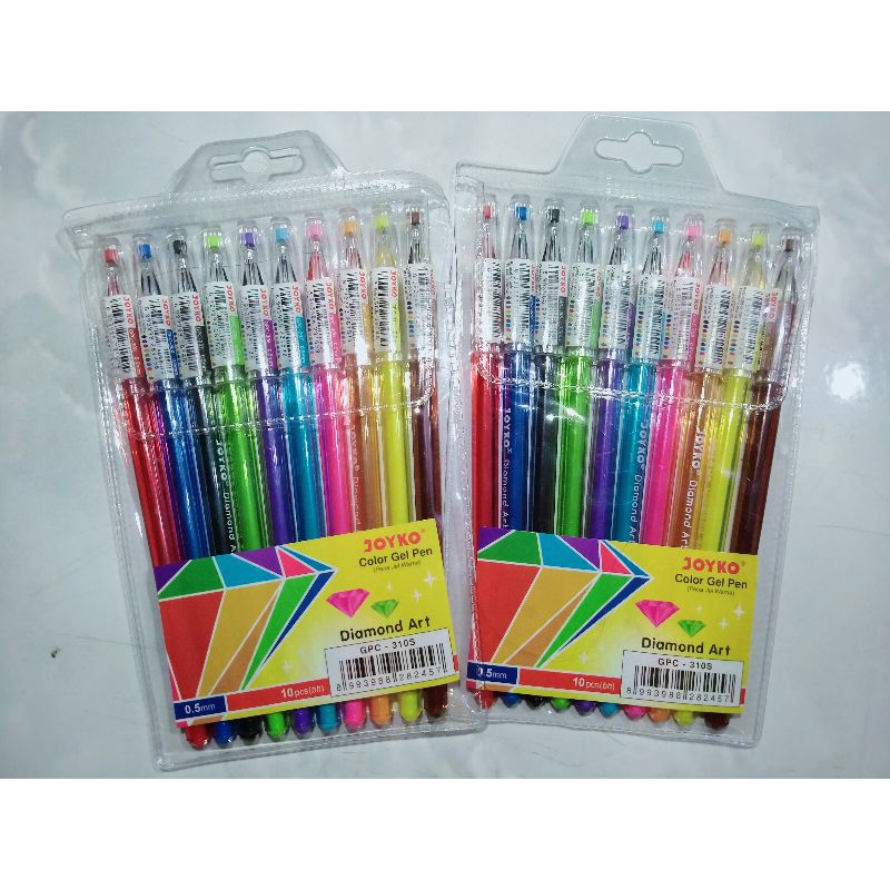 

pulpen gel joyko set 10 warna