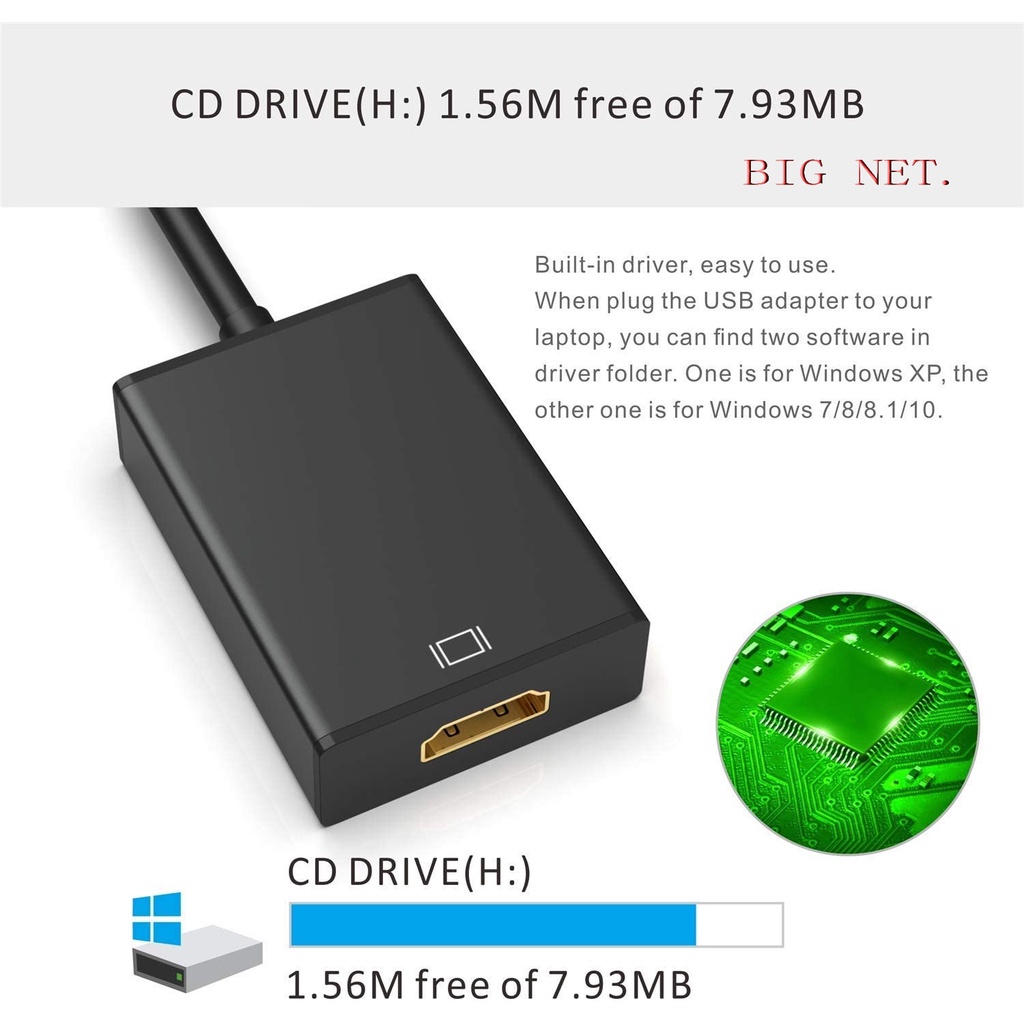 Kabel USB 3.0 To HDTV Converter Adapter/ USB 3.0 To HDmi