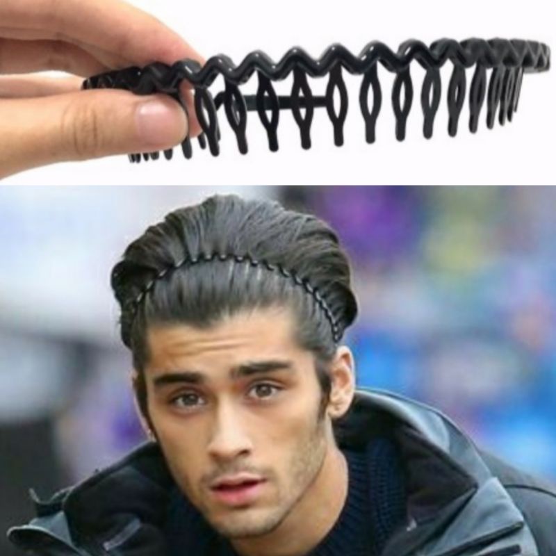 BANDO PRIA bando hitam premium korea BANDO cowo rambut tebal lentur