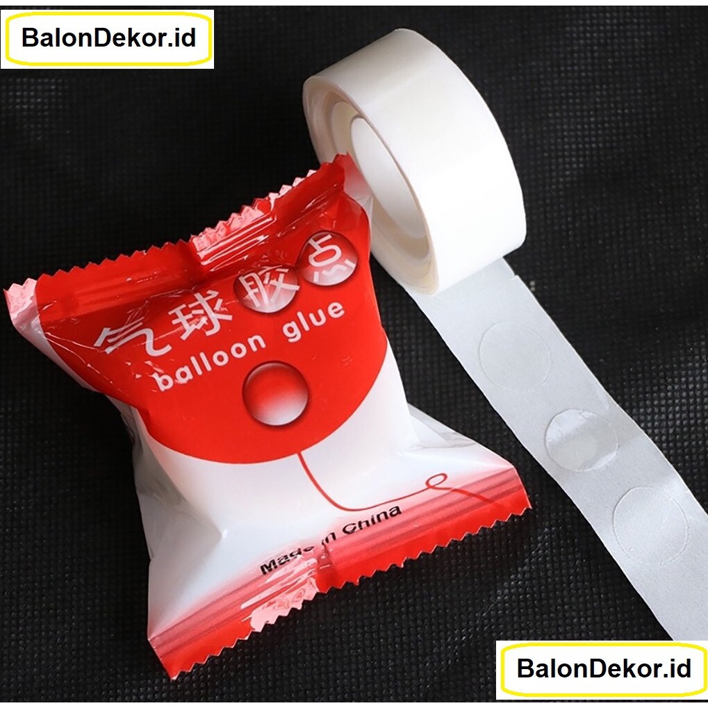 BalonDekor BD019 Lem Balon Kualitas Bagus / Perekat Balon ke dinding dan atap / Balloon Glue Dot Bal
