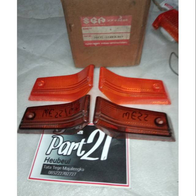 Mika sen riting sein depan lens flasher rc100 rc80 bravo spirit original