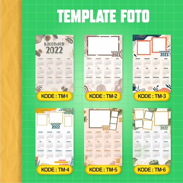 Kalender Jumbo 52cmX38cm Kalender Dinding 2024 Kalender Custom Foto Kalender A3+ 12 Bulan Klem Seng