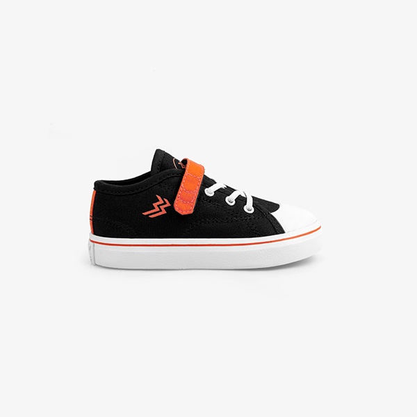 Geoff Max Factory  - Timeless Kids Black Orange  (Grade B) | Sepatu Anak | Sneakers