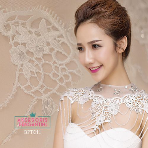 [BISA COD] CARDIGAN PESTA CRYSTAL BOLERO PENGANTIN MUTIARA PREMIUM BPT011