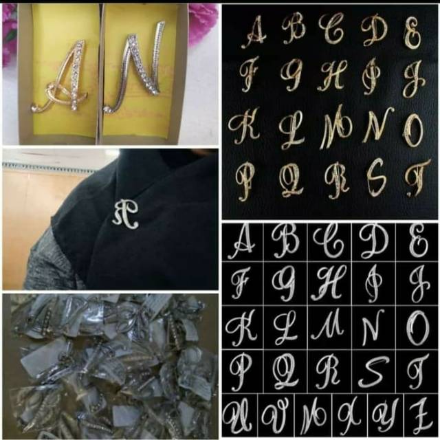 Bros Dada Alfabet / Bros Huruf / Bros Unik   an. Zuraida (A-G-K-N-R-S-T-Y) gold