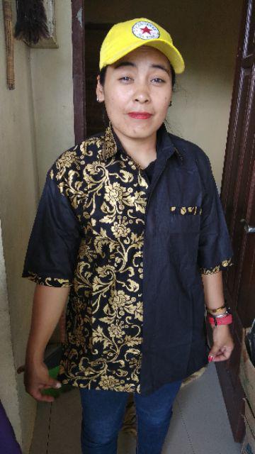 Kemeja Batik Pria Lengan Panjang Size M L Xl Xxl Bswart Batik Hrb026 Kenongo Hem Panjang Padi