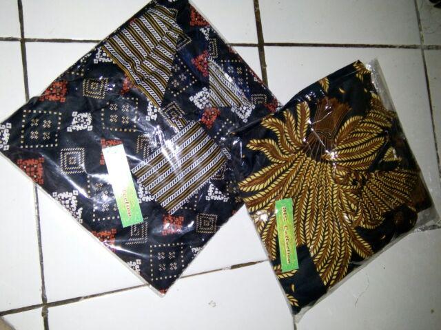 Kemeja Batik Pria Lengan Panjang Motif Kembang Langit Abuabu