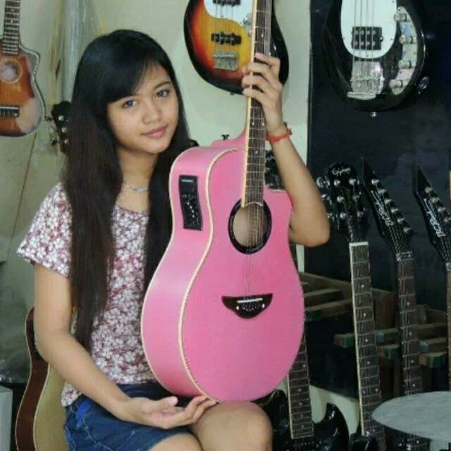 GITAR YAMAHA APX PINK ( AKUSTIK ELEKTRIK )