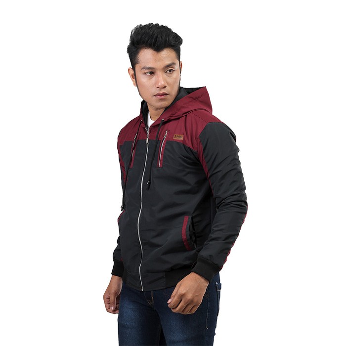 JAKET PRIA KEREN TASLAN HITAM TERBARU HOODIE ZIPPER DISTRO INFCL ORIGINAL