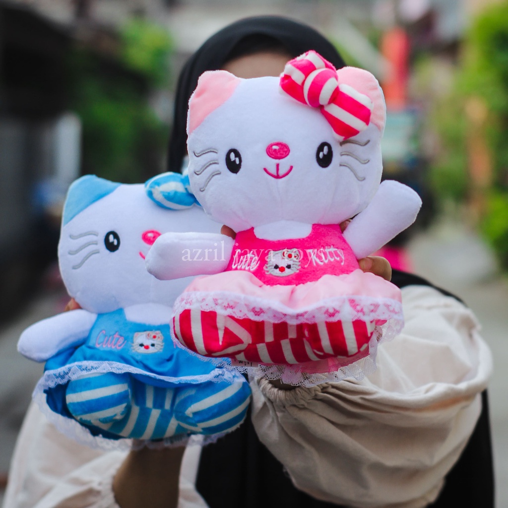 Boneka Hello Kitty Cute Pake Baju Pink