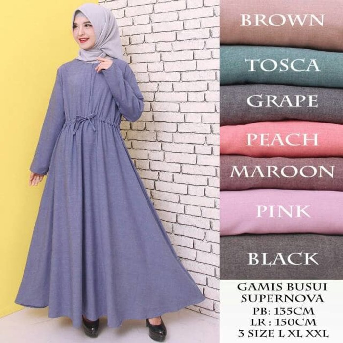 Model Baju Gamis Bahan Sifon Terbaru