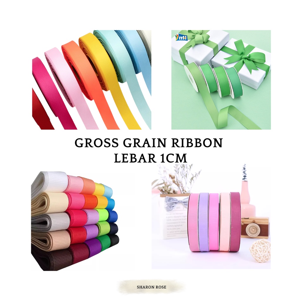 

PITA GROSSGRAIN IMPORT LEBAR 1CM, HARGA UNTUK PANJANG 1M