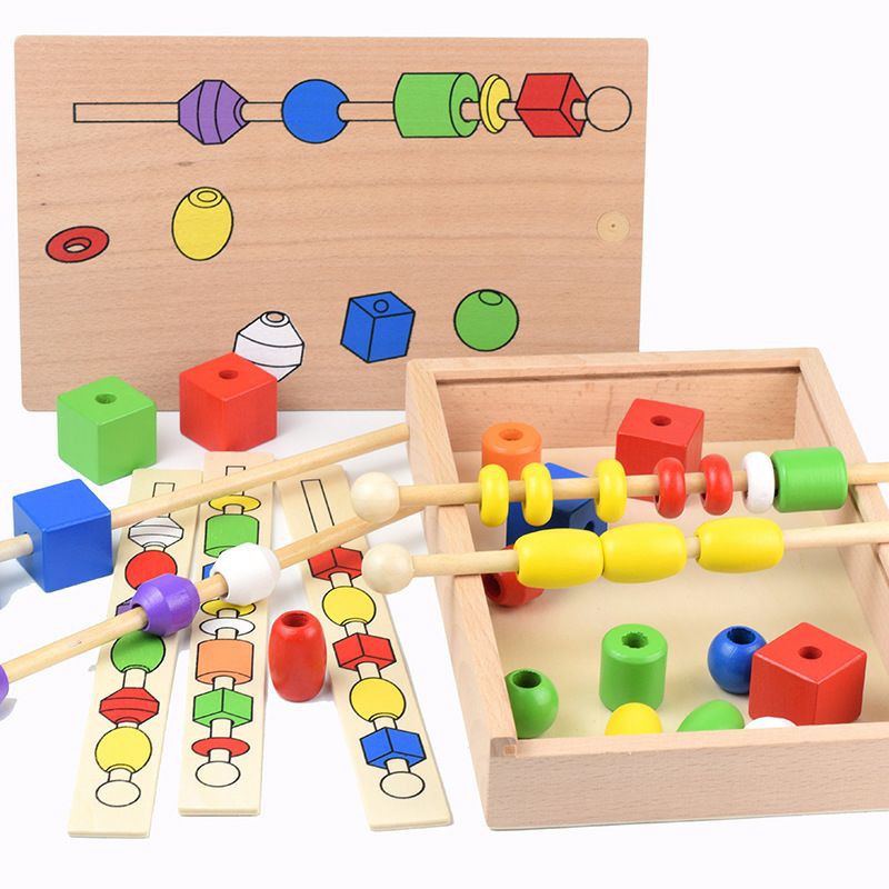 MAINAN EDUKASI BEADED PUZZLE BOX / PUZZLE MONTESSORI MERONCE KAYU