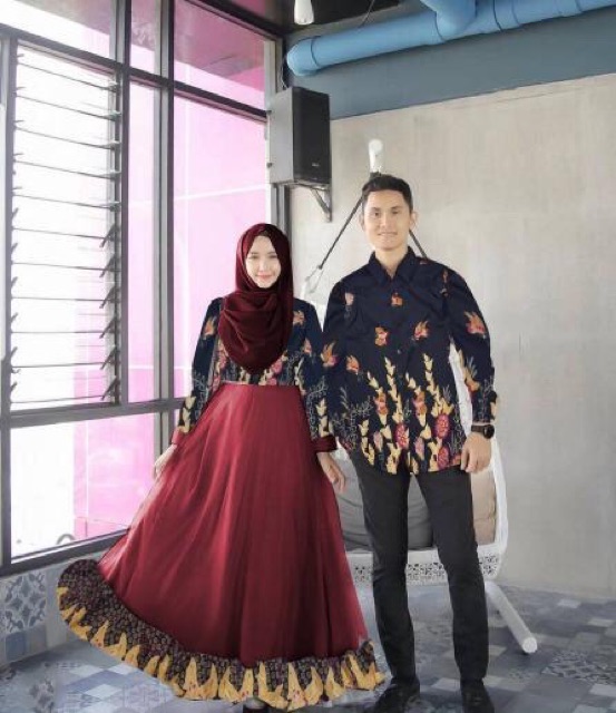 ZR Cp rinjani / Baju psangan muslim / couple batik murah