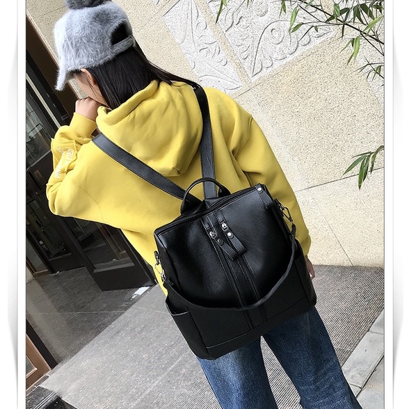 Satu7an T258 Tas Ransel Wanita Fashion Korean Style Kasual Tas Cewek Import Tas Punggung Backpack Women Kulit PU