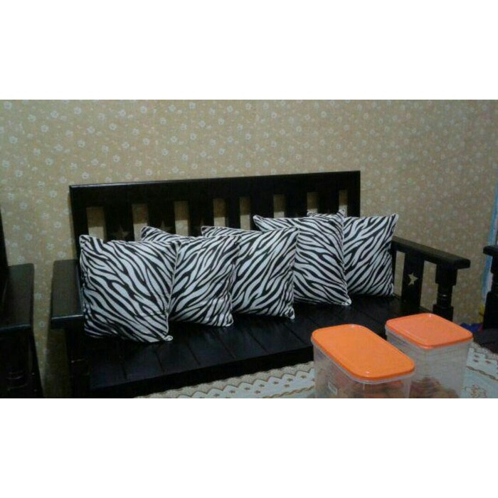 set 5pc Bantal Kursi 40x40 - Bantal Sofa [zebra] silicone Fiber