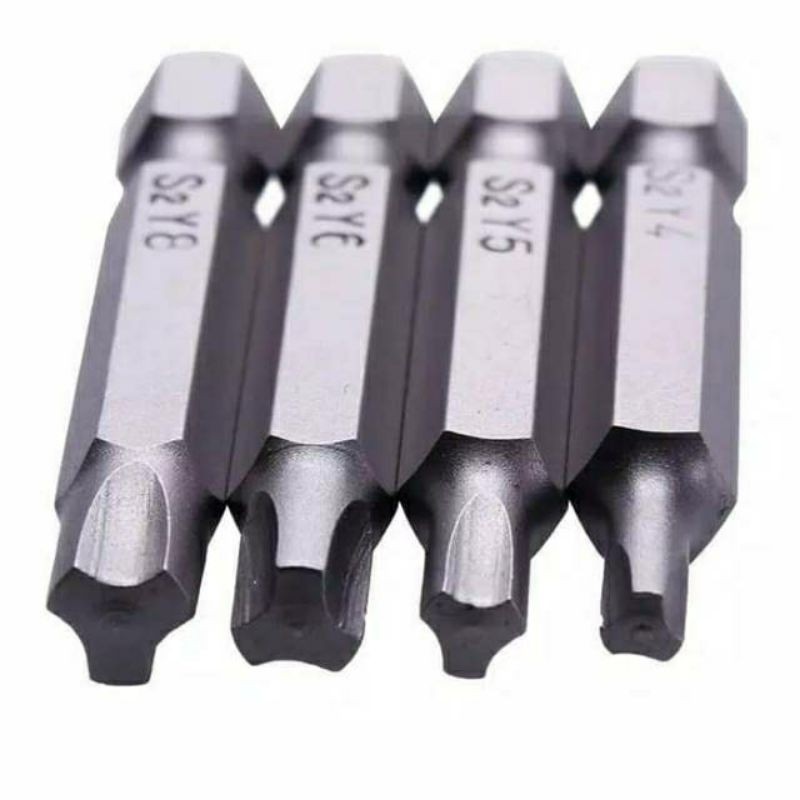 Mata Obeng Y Torx Bintang 3 Hex Shank 1/4 inch Magnetik Screw Driver Bits