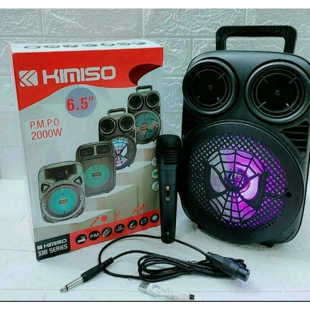 Spiker speaker wireless bluetooth 6.5 inch 3396 KMS portable plus mic