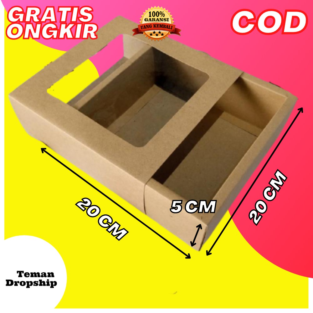 

KARDUS HAMPERS KOTAK KADO GIFT BOX KADO HAMPERS SIZE 20X20X7 CM BOX JENDELA