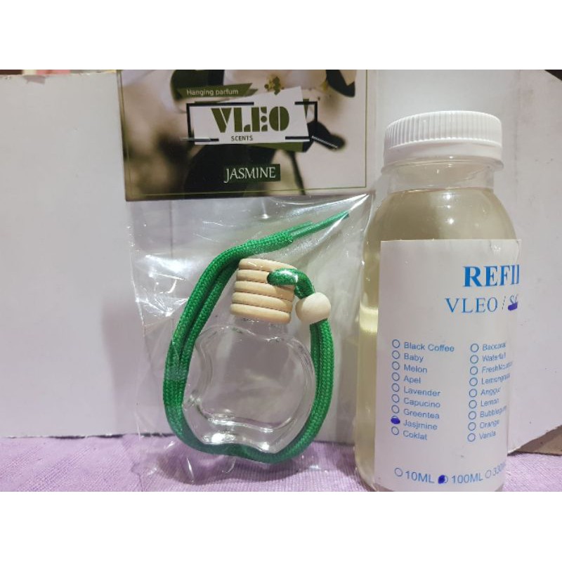 PAKET PARFUM MOBIL DAN RUANGAN VLEO+REFILL 100ML JASMINE