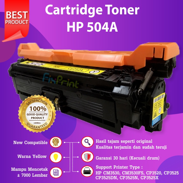 Toner Cartridge Compatible CE250A CE251A CE252A CE253A 504A-HP CP3525