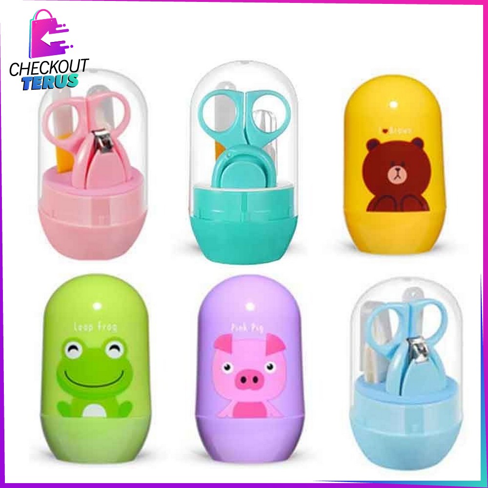 CT C285 Gunting Kuku Bayi Set Baby Care Kit 4IN1 Baby Nail Clipper Set  Manicure Set Bayi Gunting Kuku Warna Bayi