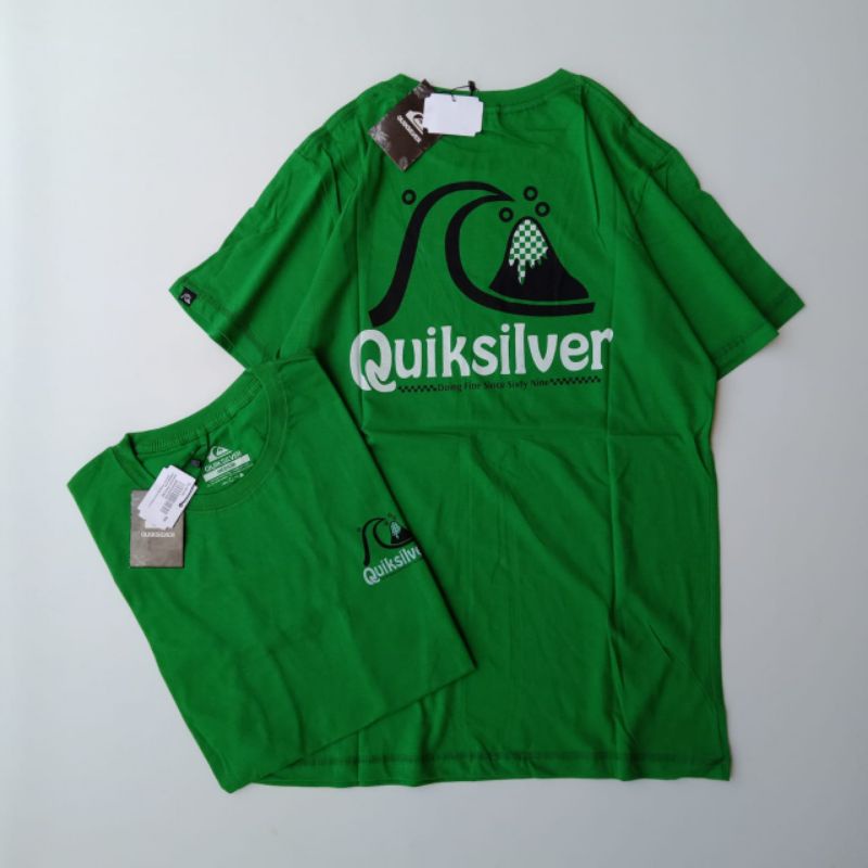 KAOS QUICKSILVER HIJAU BOTOL