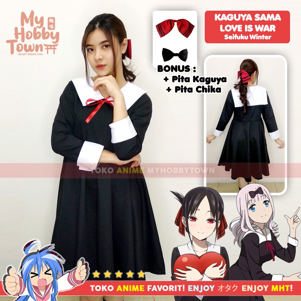 Kostum Cosplay Anime Seifuku Kaguya-sama Love Is War - Kaguya Shinomiya Chika Fujiwara Seragam Sekolah