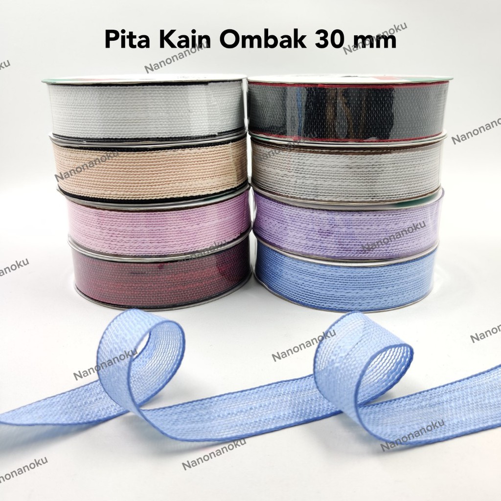 Pita Rigi Ombak 3 cm Kain Hiasan Hampers Souvenir Mahar Kado