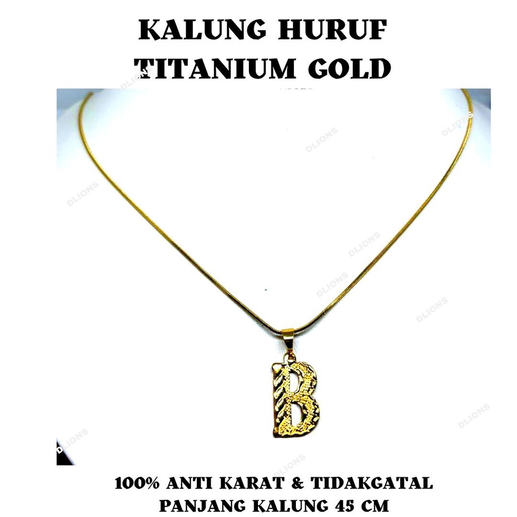 KALUNG HURUF,KALUNG HURUF TITANIUM GOLD,KALUNG ALFABET,KALUNG INISIAL