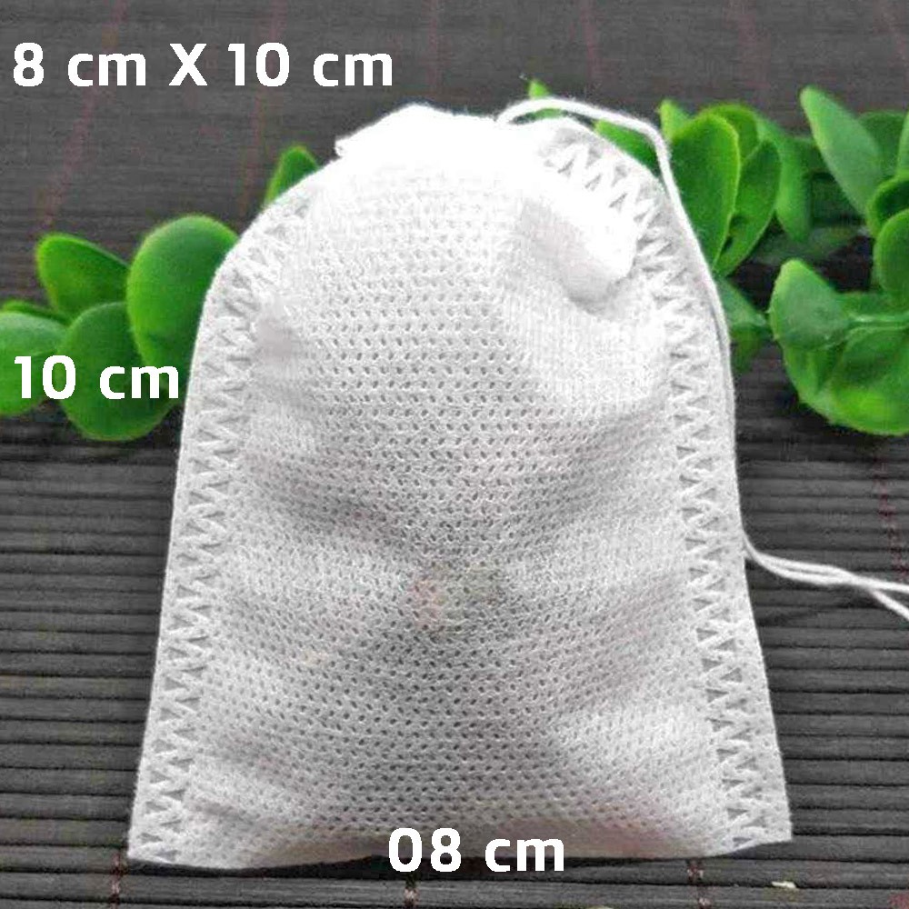 

20X Kantong Teh Celup Tea Bag 8cm X 10cm Kantung Kosong Saringan Filter Kopi Non Woven Food Grade