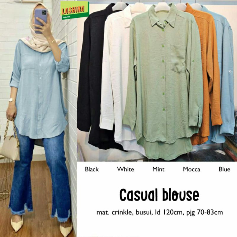 Casual Blouse Crinkle Air flow Jumbo Ld 120