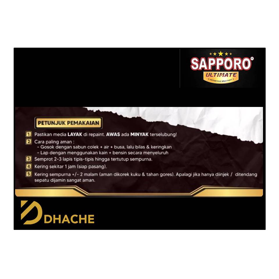 Sapporo Ultimate K37 1K Dashboard Brown / Cat Semprot 2in1 400ml