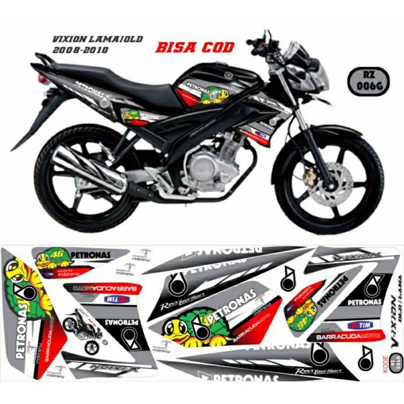 Sticker vixion old striping vixion lama Petronas lis vixion 2008-2012