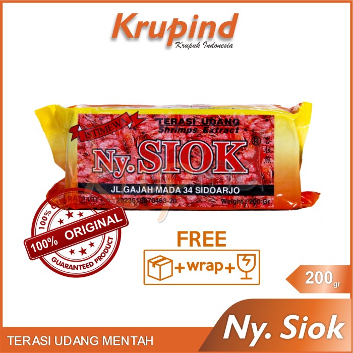 

Jual Ny Siok / NySiok - Terasi Trasi Udang Mentah 200gr - Krupind