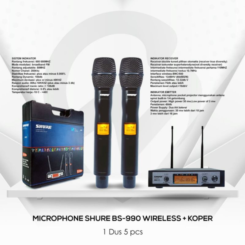 MIC WIRELESS SHURE/MIK WERLES SHURE BS 990