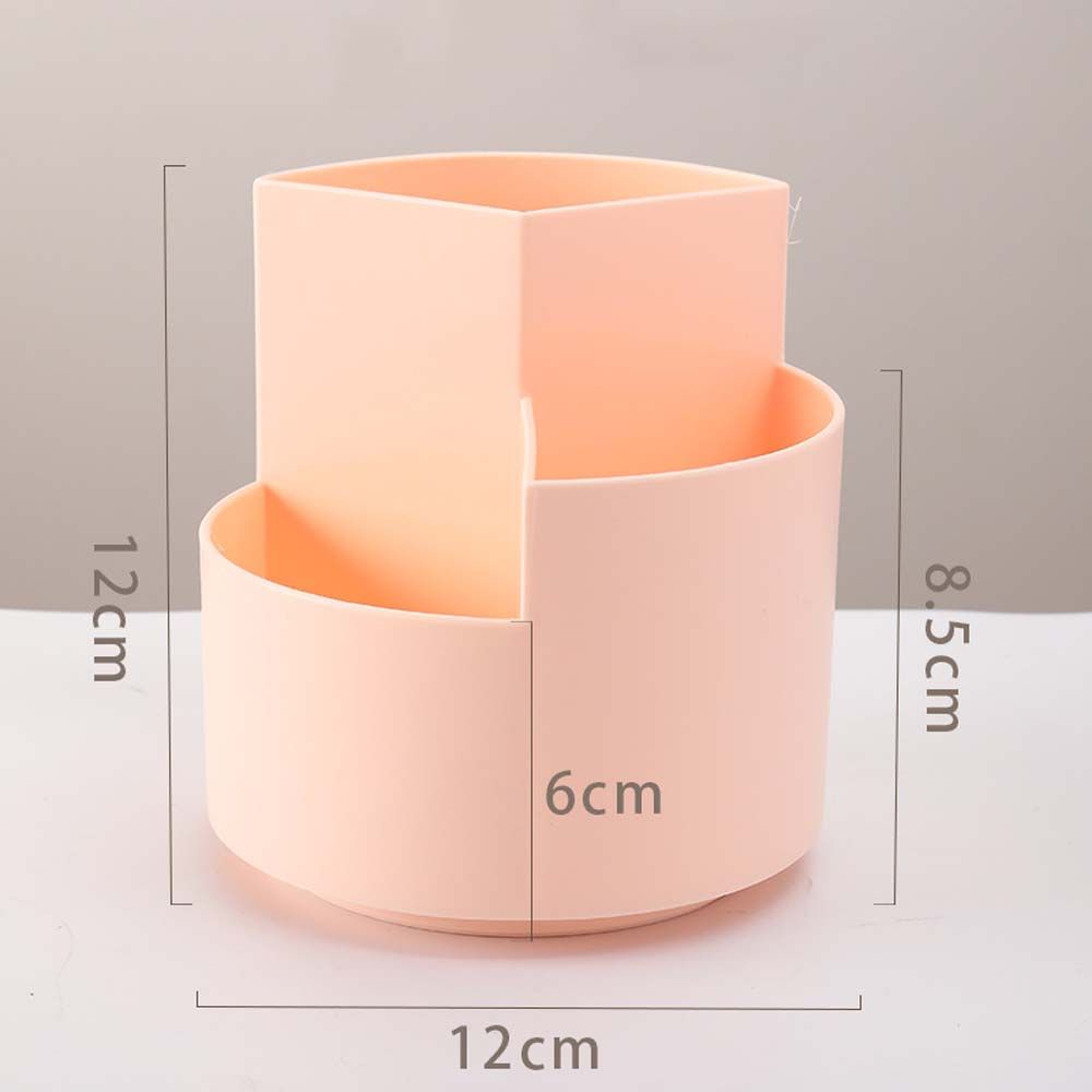 ELEGANT Multifunctional Pen Pot Gift Pencil Organizer Round Pen Holder Desktop Storage Box Make up Brush Holder Creative Student Stationery 360 Degree Rotating Large Capacity Cosmetic Brush Storage Case/Multicolor