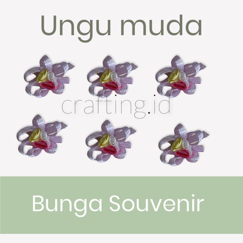 10 PCS APLIKASI BUNGA SOUVENIR