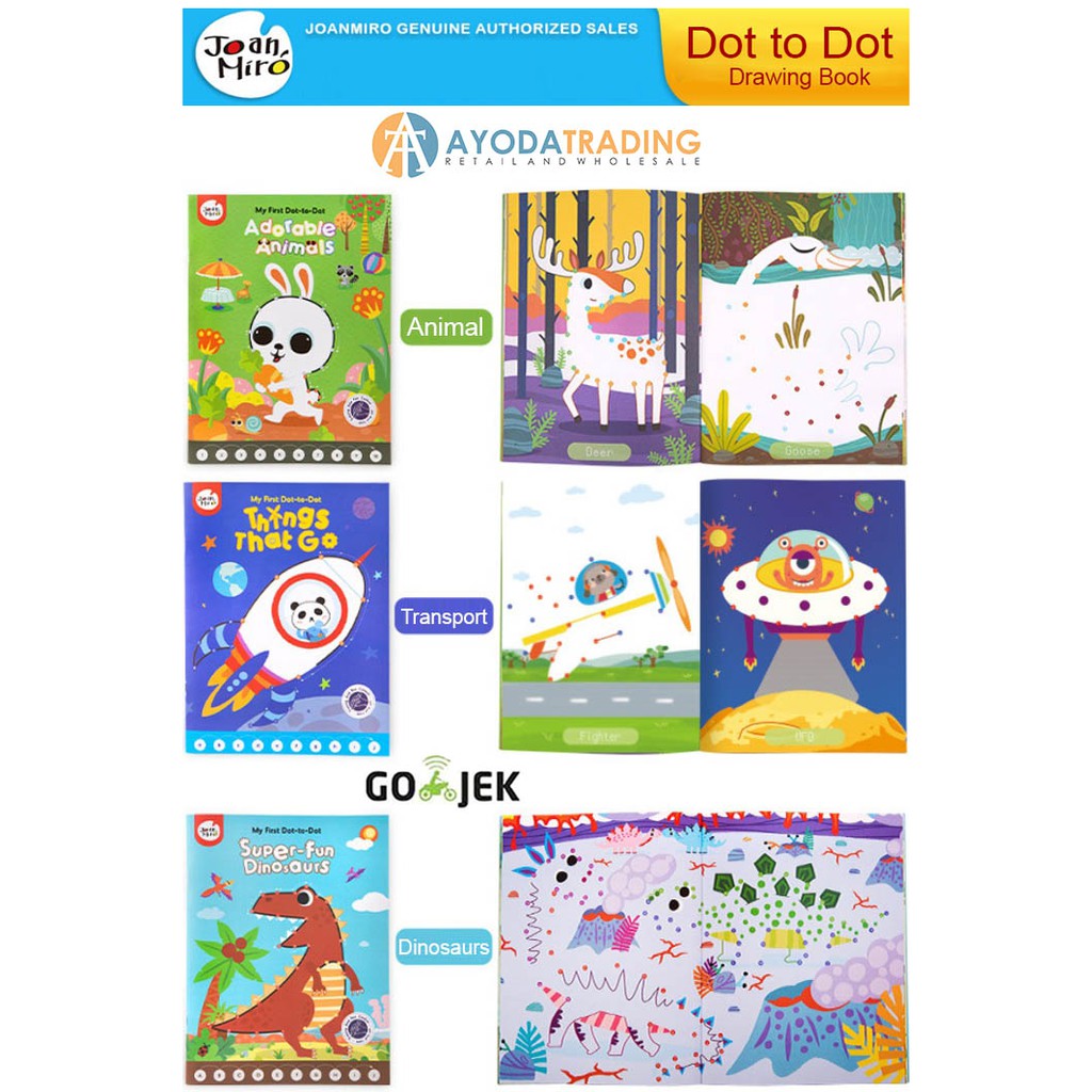 Buku Gambar Mewarnai Dot to Dot Early Learning Mainan Edukasi