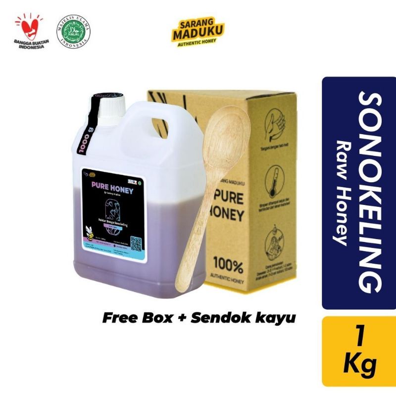 

Madu Bunga Sonokeling Murni Asli [1Kg] / 500 ml Nektar Bunga Raw Honey Sarang Maduku