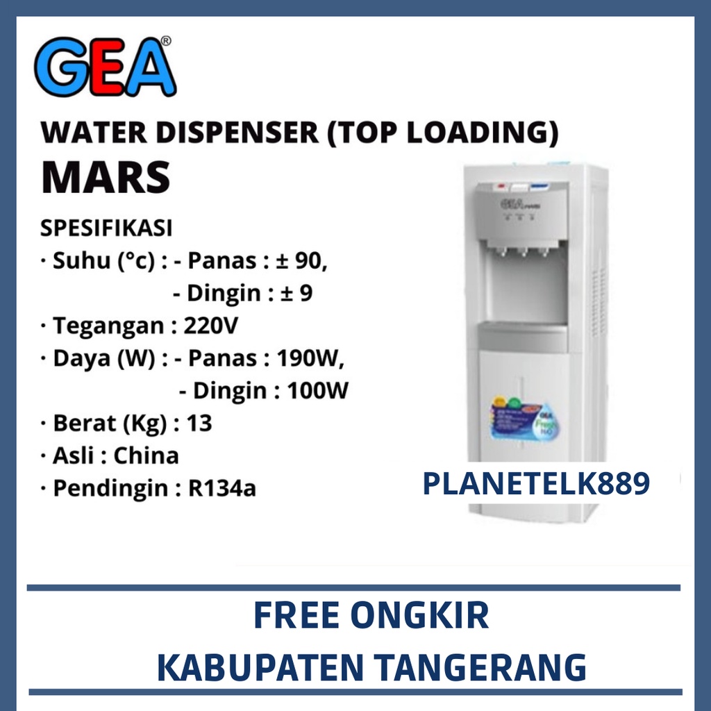 GEA MARS WATER DISPENSER GALON ATAS GEA