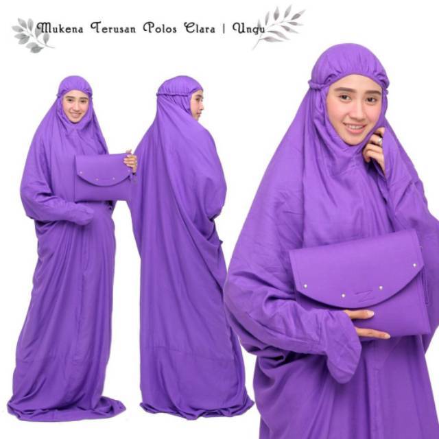 Mukena DEWASA TERUSAN BALI CLARA || Mukena Katun Rayon Polos Premium