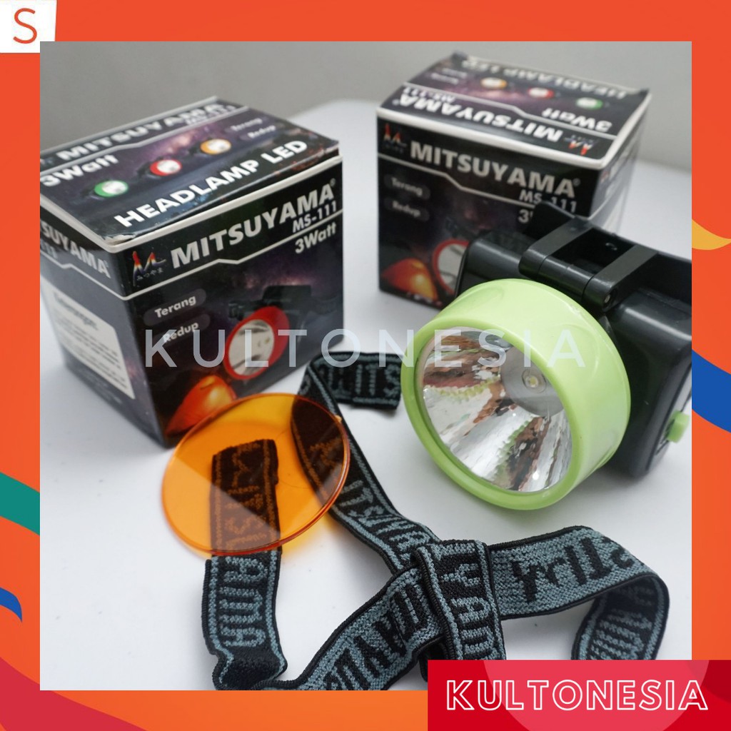 Lampu Senter Kepala MITSUYAMA MS-111 Headlamp LED Super Terang Highlight