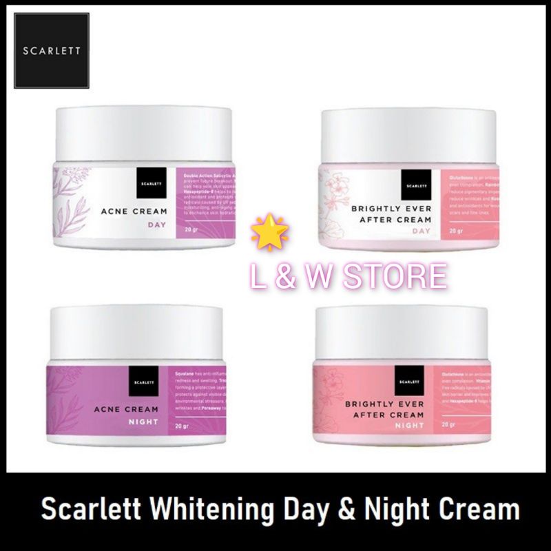 Scarlett Whitening Day Cream &amp; Night Cream/Scarlett Acne