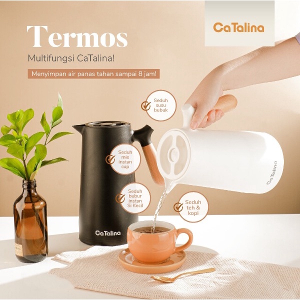 CaTalina Termos Air Panas 1 Liter Teko Air Panas Tempat Penyimpanan Air Panas Kettle Thermos