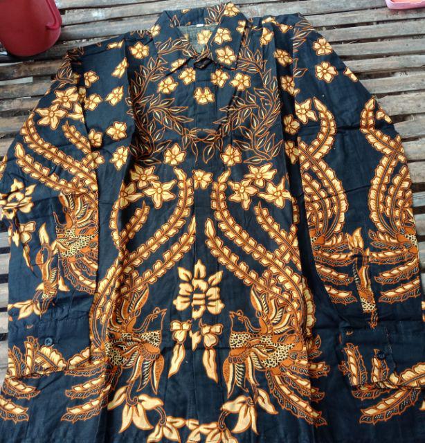 Nusantara Batik Hrb026 Kenongo Hem Pendek Padi Pekalongan M L Xl Batik Pria Murah Modern Grosi
