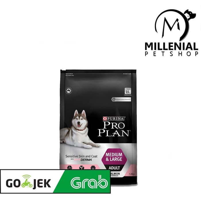 [GOSEND]  Makanan Anjing PRO PLAN Adult Sensitive Skin Proplan Ras Sedang 12 kg