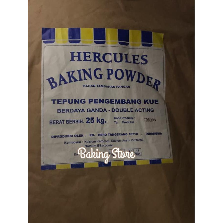 

Toko-Bahan-Kue- Baking Powder Hercules Double Acting - Repack 500Gr -Terlengkap-Termurah-Dijamin.