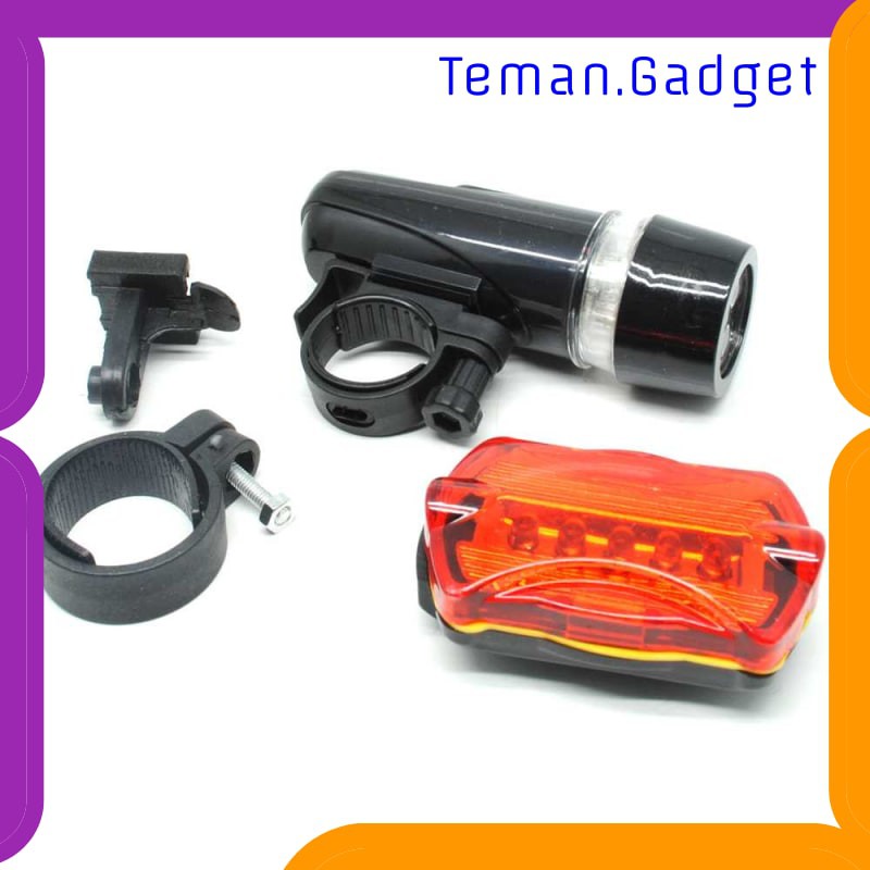 TG-IB403 POWERBEAM LAMPU DEPAN SEPEDA 5 LED &amp; LAMPU BELAKANG - HB-618