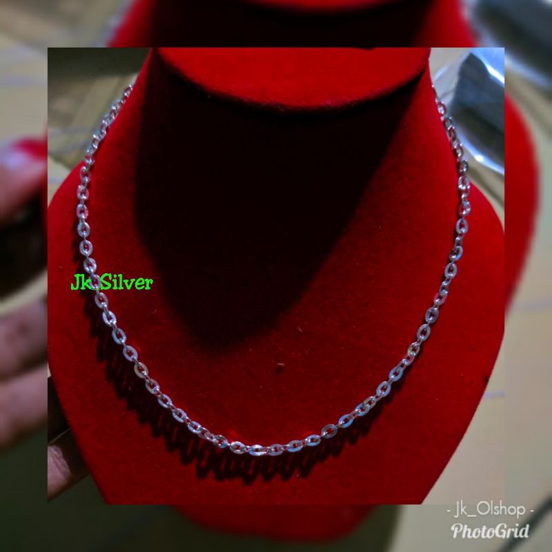 Kalung Borju/Nori Cowok Cewek Anak/Dewasa (Perak Murni)